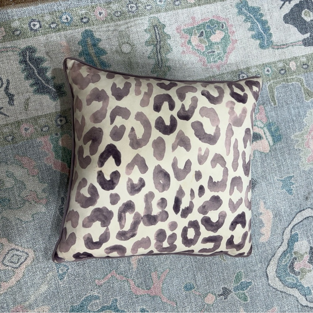 Purple Cheetah Print Throw Pillow
